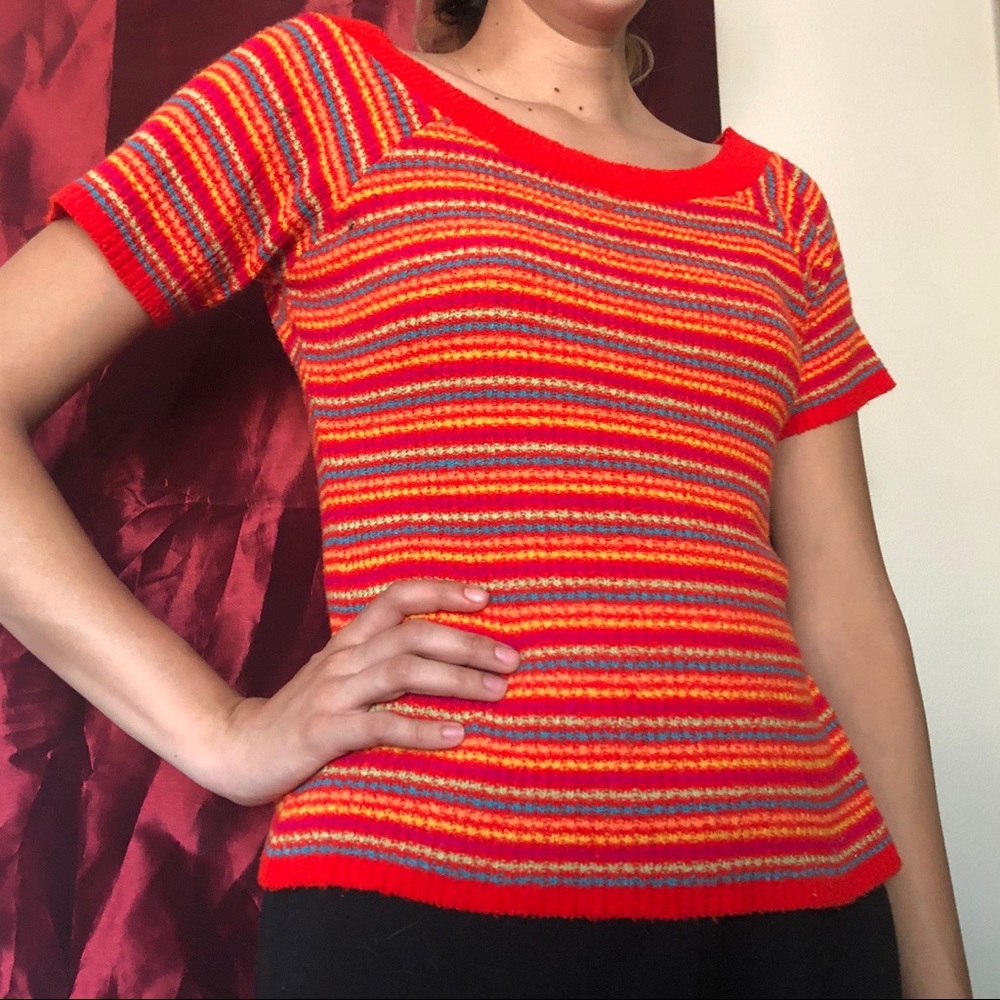 orange retro top